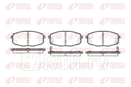 1038.02 - Колодки тормозные дисковые передние (REMSA) Hyundai i30 2 (2012-2017) для Hyundai i30 2 (2012-2017), REMSA, 1038.02