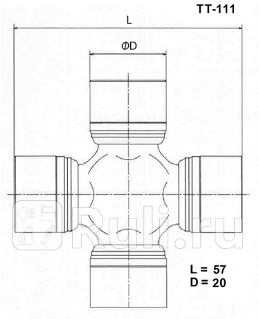 Крестовина карданного вала toyo TOYO TT111  для прочие 2, TOYO, TT111