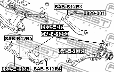 Сайлентблок sab-b12r3 FEBEST SAB-B12R3  для прочие 2, FEBEST, SAB-B12R3