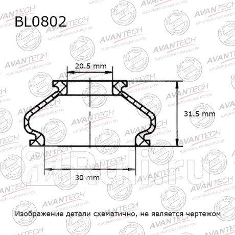 Пыльники деталей подвески avantech (кратность 10 шт.) AVANTECH BL0802  для прочие 2, AVANTECH, BL0802