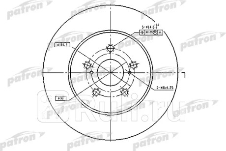 Диск тормозной передн lexus: rx 03- PATRON PBD4493  для Разные, PATRON, PBD4493