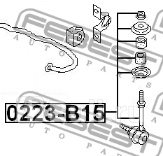 Тяга стабилизатора задняя nissan primera p11 96-01 0223-b15 FEBEST 0223-B15  для прочие 2, FEBEST, 0223-B15