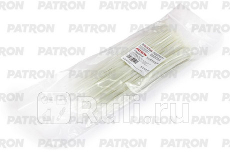 Комплект пластиковых хомутов 3.6 х 250 мм, 100 шт, нейлон, белые PATRON P36250W  для Разные, PATRON, P36250W