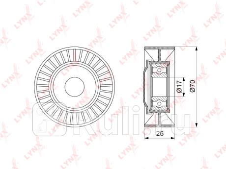 Ролик натяжного механизма / приводной подходит для toyota avensis(t25) 1.6-1.8 03-08 / corolla(e12/5 LYNXAUTO PB-5375  для прочие 2, LYNXAUTO, PB-5375