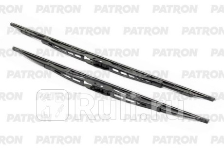 Щетки стеклоочистителя 53см + 48см к-кт каркасная с креплением только под крюк PATRON PWB5348-C-KIT для Автотовары, PATRON, PWB5348-C-KIT
