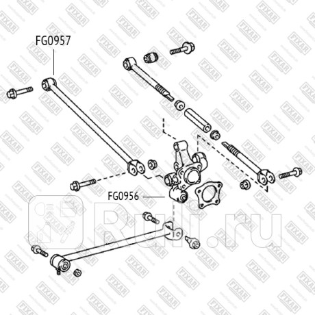 Сайлентблок заднего поперечного рычага toyota camry 91- FIXAR FG0957  для Разные, FIXAR, FG0957